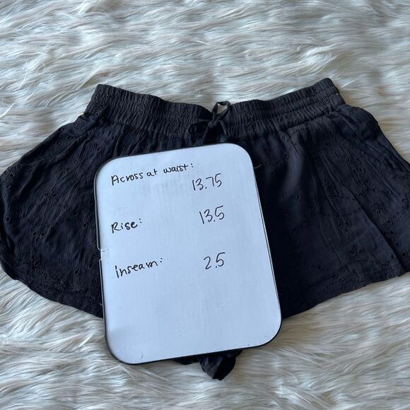 Free People Eyelet Shorts in Storm - Picture 7 of 9